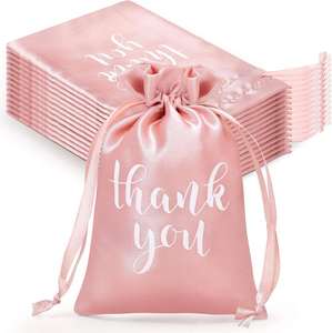 Pochette cadeau en satin, pochettes à bijoux, sacs à bonbons pour mariage, sacs à dragées pour fête nuptiale, sacs à cordon - Product Image 1