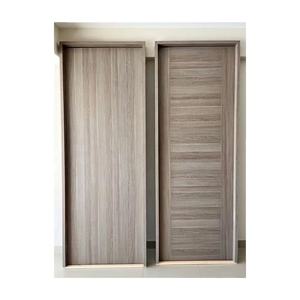 Porte en bois demi-verre design pour cuisine, portes intérieures en bois avec cadres - Product Image 3