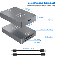 UHS-II SD4.0 CFexpress tipe B pembaca kartu memori 10Gbps USB 3.2 Gen 2 instalasi eksternal baca & tulis bersamaan
