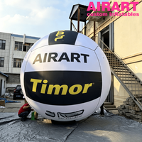 Ballon de volley-ball de plage gonflable géant de 4 mètres de haut pour exposition d'événements commerciaux, grande statue gonflable de sport de plage