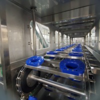 Machine de lavage, remplissage et bouchage 3-en-1 entièrement automatique pour bouteilles d'eau en PVC de 5 gallons, prix usine