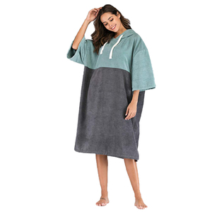 Parka de surf doublée <span class=keywords><strong>Sherpa</strong></span> à manches longues pour adulte Parka de bain unisexe imperméable Combinaison à capuche Robe à <span class=keywords><strong>langer</strong></span> Manteau chaud Poncho de surf - Product Image 4