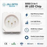 Chip LED IR 3 en 1 5050 de 0.3W 660nm y 850nm, Diodo Infrarrojo NIR, Módulo de Terapia de Luz Roja para Manta IR, Tapete PBM, Diseño Personalizado FPC