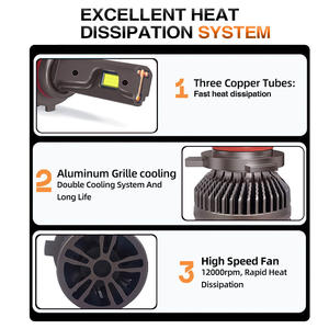 Faro LED para coche V21, 130 vatios, 6000K, faro LED de alta potencia, bombillas LED H4 para faros LED para coche, H7, caja de embalaje personalizable - Product Image 4