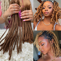 Extensions de dreadlocks au crochet 100 % naturelles, douces, faites à la main, en cheveux humains afro crépus bouclés en vrac, vente en gros