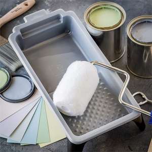 Kit de brosse à rouleau <span class=keywords><strong>autobloquant</strong></span> industriel de 4 pouces <span class=keywords><strong>pour</strong></span> le bricolage avec option OEM personnalisable en microfibre de nylon polyester durable - Product Image 1