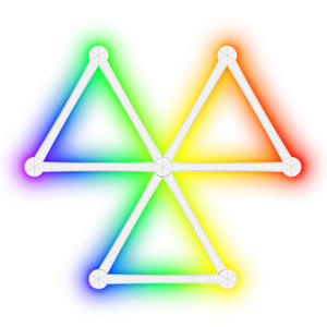 Lámpara de Pared LED Inteligente con Bluetooth, USB, Luz Nocturna Ambiental DIY, Barra de Luz RGB con Ritmo Musical, Retroiluminación para Decoración de Dormitorio o Sala de Juegos - Product Image 1