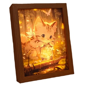 2025 New AY New Arrival tùy chỉnh gương mô hình 3 ánh sáng LED nghệ thuật hình ảnh Ánh sáng lên bức tranh với khung sắt - Product Image 2