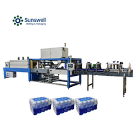 Machine d'emballage automatique sous film rétractable pour bouteilles PET d'eau gazeuse et d'eau minérale - Prix