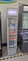 Mini refroidisseur de boissons vertical mince refroidisseur d'affichage de porte en verre simple refroidisseur d'affichage d'eau froide Cola Pepsi