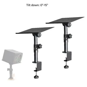 (1 paire = 2 pièces) Support de projecteur universel réglable en hauteur XP-05T-L, support de haut-parleur de bureau avec plateau 0-70 mm avec grande base à pince - Product Image 5