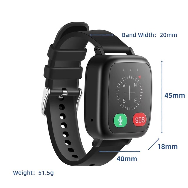 4G Smart Wristband with Heart Rate + Temperature Monitor + GPS Tracker + Voice Talk Functions with SOS Key for Kids and Elder