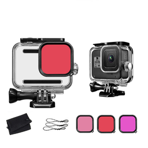 Vente en gros Go/pro <span class=keywords><strong>8</strong></span> Hero Boîtier de caméra Filtre de protection rouge rose violet Lentille de caméra Filtre rouge pour Go/pro Hero <span class=keywords><strong>8</strong></span> - Product Image 3