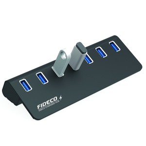 FIDECO Aluminum for <strong>Computer</strong> Laptop 7 Port USB3.0 5Gbps Charging Data <strong>Transfer</strong> Splitters Multiport Hubs Docking - Product Image 5