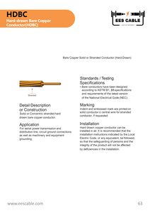 Cablette De Terre En 99.98% Cuivre 25 50 70 95mm ² HDBC BCEW Câble de mise à la terre pour mise à la terre électrique et protection contre la foudre - Product Image 4