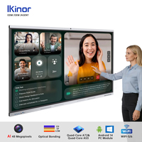 Pizarra Interactiva 4K para Salas de Juntas Corporativas |   Pantalla Táctil Infrarroja Antideslumbrante de 86 Pulgadas con 40 Puntos de Contacto, Cámara y Micrófono Integrados