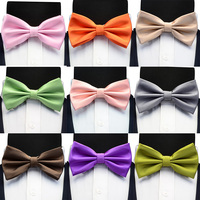 Solide vor gebundene Fliege für Männer Grün Orange Braun Double Fold Bowknot Wasserdichte Hochzeit Business Bowtie Zubehör