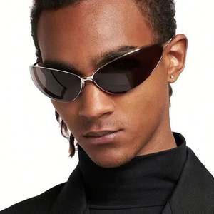 Gafas de Sol Personalizadas con Logotipo, Moda Retro 2025, Unisex, Metálicas, Estilo Y2K, Protección UV400, Polarizadas, Ojo de Gato, para Conducir - Product Image 1