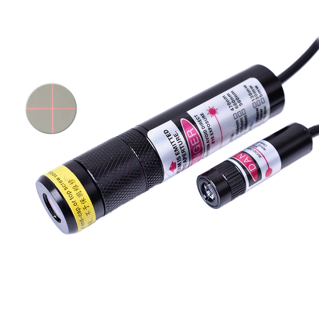 New Condition Light Red Cross Laser Diode Module 660nm 100mw Focusable Beam for Woodworking & Embroidery Machines