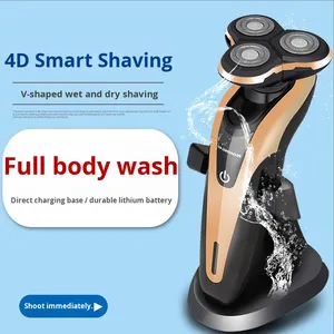 Afeitadora Eléctrica Inteligente Recargable con Tres Cuchillas, Recortadora de Barba Impermeable, Alimentación USB, Venta al por Mayor, Dropshipping - Product Image 2