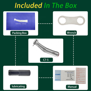 COXOs dentaire 1:5 pièce à main électrique LED fibre optique augmentant la vitesse contre-angle pulvérisation interne - Product Image 6