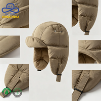 Gorro de Trapper Acolchado Personalizado OEM con Orejeras, Correa para la Barbilla, Resistente al Viento, para Exteriores, Unisex, Venta al por Mayor, 4 Colores