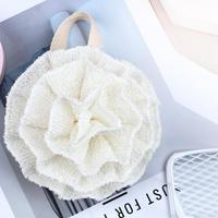 Accessoires de salle de bain : Éponge exfoliante en nylon écologique en forme de fleur pour le corps, pour la douche et le savon moussant