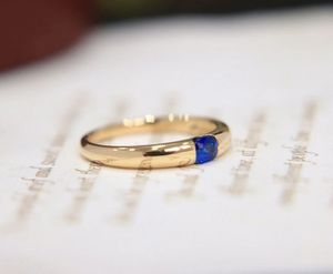 Bague en saphir et diamant naturel Xinfly en or 18 carats original - Product Image 5