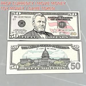 Uang Kertas Palsu Berkualitas Tinggi Realistis USA 5 10 20 50 100 Dolar untuk Prop Film USD untuk Pesta Wisuda Halloween Paskah - Product Image 2