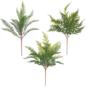 Feuillage de fougère artificielle 13 feuilles 55cm en plastique tricolore pour plante murale, bonsaï, décoration intérieure - Product Image 6
