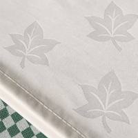 Serviette de table en jacquard 100% coton à motif feuille d'érable, tissage damassé blanc, pour hôtel, restaurant, mariage