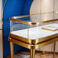 Comptoir et vitrine à bijoux en verre éclairé par LED pour bijouterie - Présentoir de vente au détail écologique