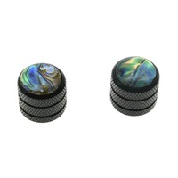 Guitar Parts Premium Metal Guitar Potentiometer Knob With Carved Abalone Inlay Volume Tone Control Rotary Switch Cap
