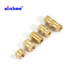 เม็ดมีดเกลียวทองเหลืองแบบมีลายกันลื่น ขนาด M2 M2.5 M3 M4 M5 M6 M8 สำหรับงานฉีดขึ้นรูป - Product Image 6