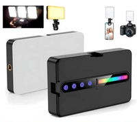 Lampe d'appoint LED RVB M160RGB à clip pour téléphone portable, panneau lumineux coloré, mini lampe d'appoint avec batterie - Vente chaude