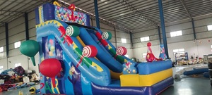 Vàng Osmanthus tùy chỉnh Kid hồ bơi ngoài trời công viên chủ đề nhà trả lại mạnh mẽ trượt nước Inflatable - Product Image 5