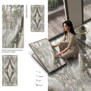Techno Diseño de madera oscura 900X1800mm Azulejos de porcelana de mármol esmaltado de alto brillo 90x180cm Azulejos PGVT de 3x6 pies pulidos de China - Product Image 1