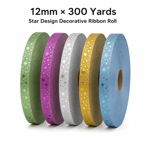 Cinta Brillante de 12 mm, 300 Yardas por Rollo, Cinta Metálica Multicolor para Decoración de Bodas, Envoltura de Regalos y Fiestas en Tailandia - Product Image 5