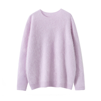 OEM Design de logo personnalisé Pull en cachemire Soft Stuff Pull en cachemire tricoté à col rond pour femmes