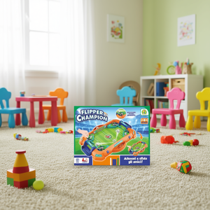 Jeu de football Flipper Champion 33x25x6 cm pour enfants de 3 ans et plus, 1-2 joueurs, jouet éducatif - Product Image 1
