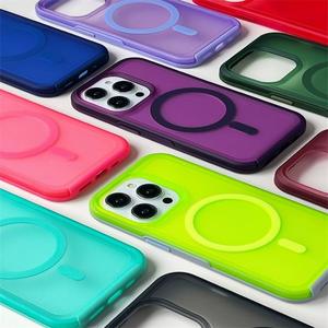 Funda Magnética para Teléfono con Aspecto de Piel de Color, Nueva Moda, TPU, para <span class=keywords><strong>iPhone</strong></span> 16 15 14 13 12 Pro Max, Color Caramelo, Cubierta Semitransparente - Product Image 2