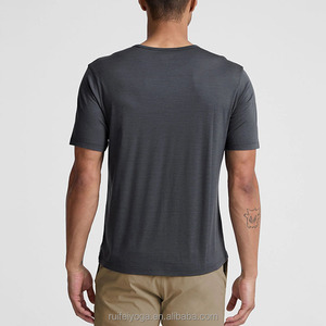 Tùy Chỉnh Nhanh Chóng Khô Mỏng Phù Hợp Với Trống Phòng Tập Thể Dục Tập Thể Dục Tập Thể Dục Người Đàn Ông Thể Thao Áo Thun Ngắn Tay Áo Đồng Bằng T Áo Sơ Mi Crew Cổ Merino Len T-Shirts - Product Image 4