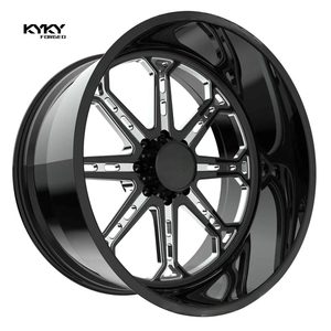 Ruedas Forjadas KYKY Pulidas Nuevas 22x12 24x12 24x14 26x16 28x16 con Tapas Centrales Flotantes Offroad 6x5.5/8x6.5/8x165.1/8x170/8x180 para Camionetas - Product Image 3