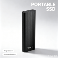 SSD-Hard-Disk Hitam Grosir Baru 1TB 600MB/s USB 3.2 Gen 2 Drive Solid State Eksternal Laptop Paduan Aluminium Nirkabel Gaming