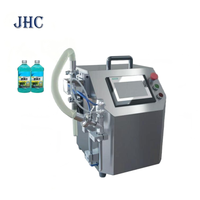 Machine de remplissage semi-automatique pour boissons, miel, produits chimiques, huiles et shampoings, contrôlée par PLC, entraînée par moteur, haute précision, petite et verticale
