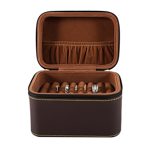 Custom logo printed luxury gift velvet leather packaging gift jewelry box