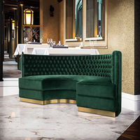 Chaises de salle à manger et canapé banquette de luxe en tissu polaire personnalisé au design moderne pour usage extérieur