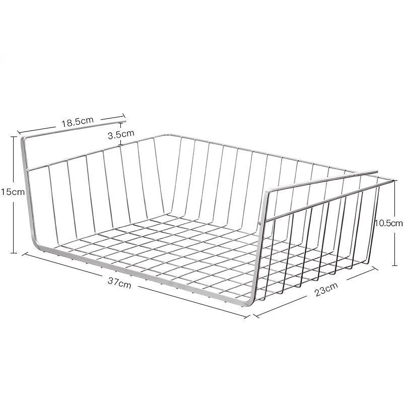 Metal hanging basket - stainless steel color (no hook)