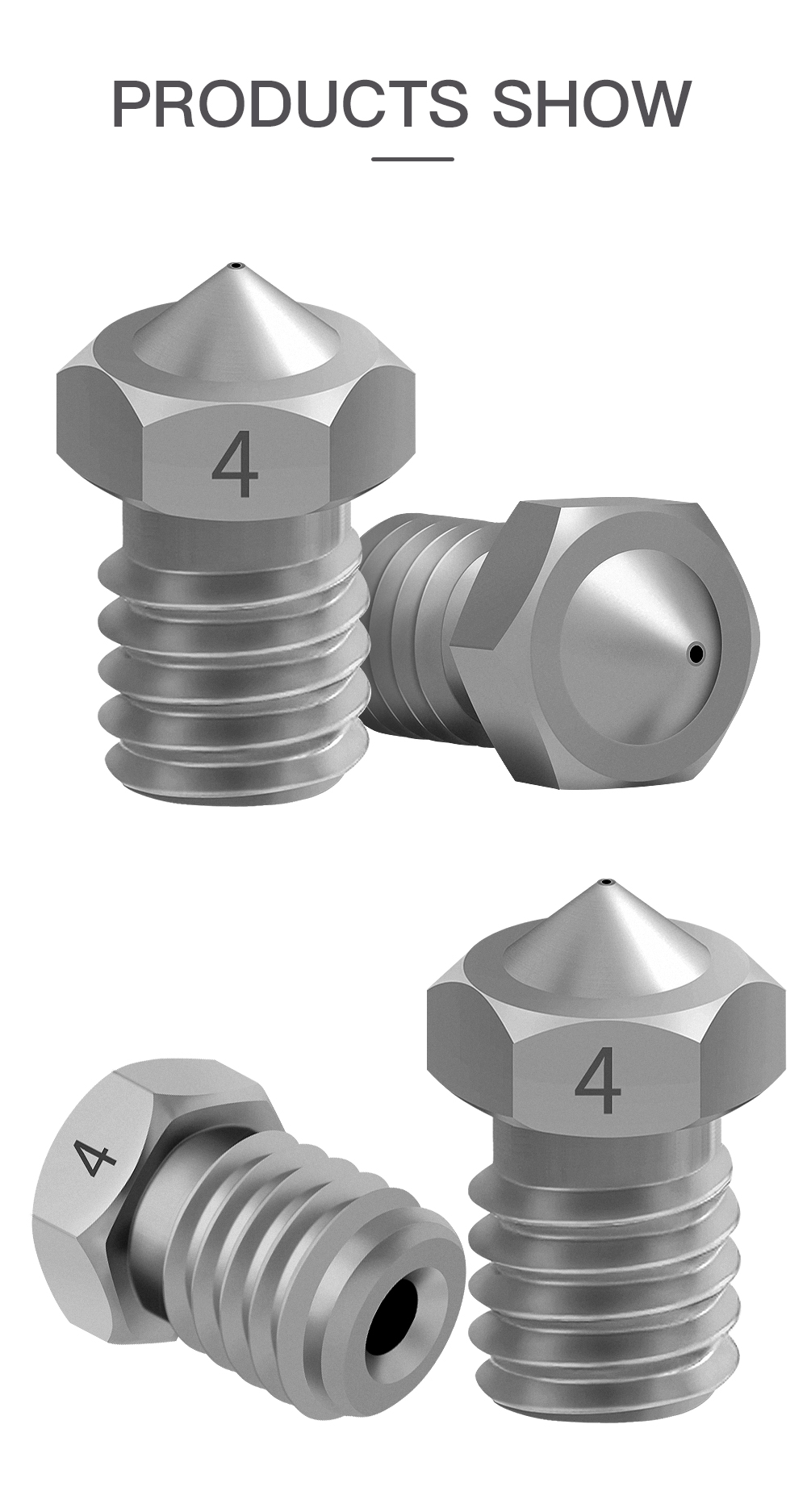 CT4 Titanium E3d Nozzles– V6-1.75mm-0.2mm�.3mm�.4mm�.5mm 7 H409111bb67da4328b212cd3362ec3b75J