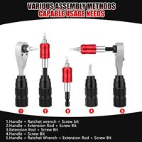 Kit d'outils de vélo en alliage d'aluminium TOSUOD avec mini-pompe, clé à cliquet, leviers de pneu et 10 embouts, sac portable pour VTT et cyclisme sur route